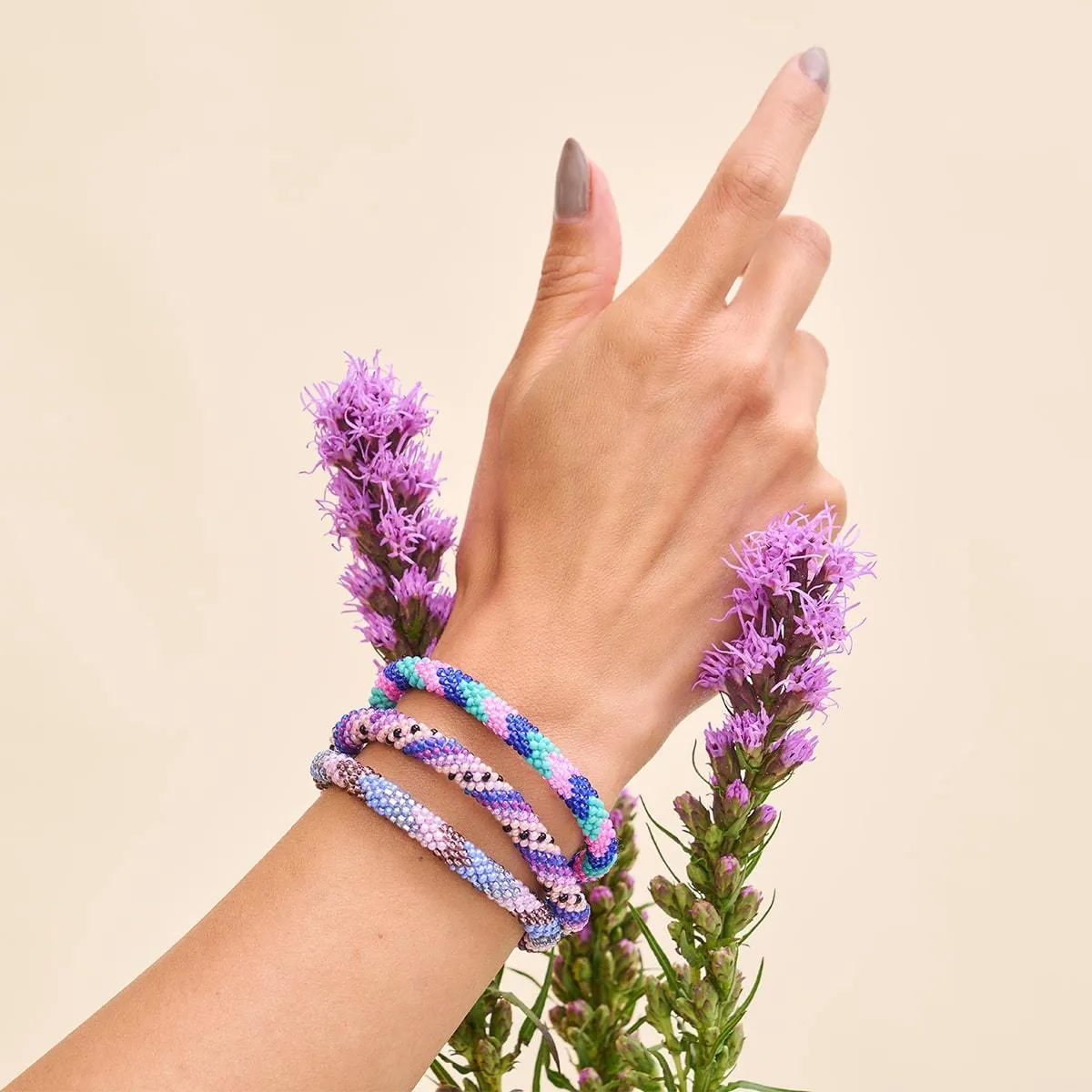 Peacock Feather | Himalayan Glass Bead Bracelet