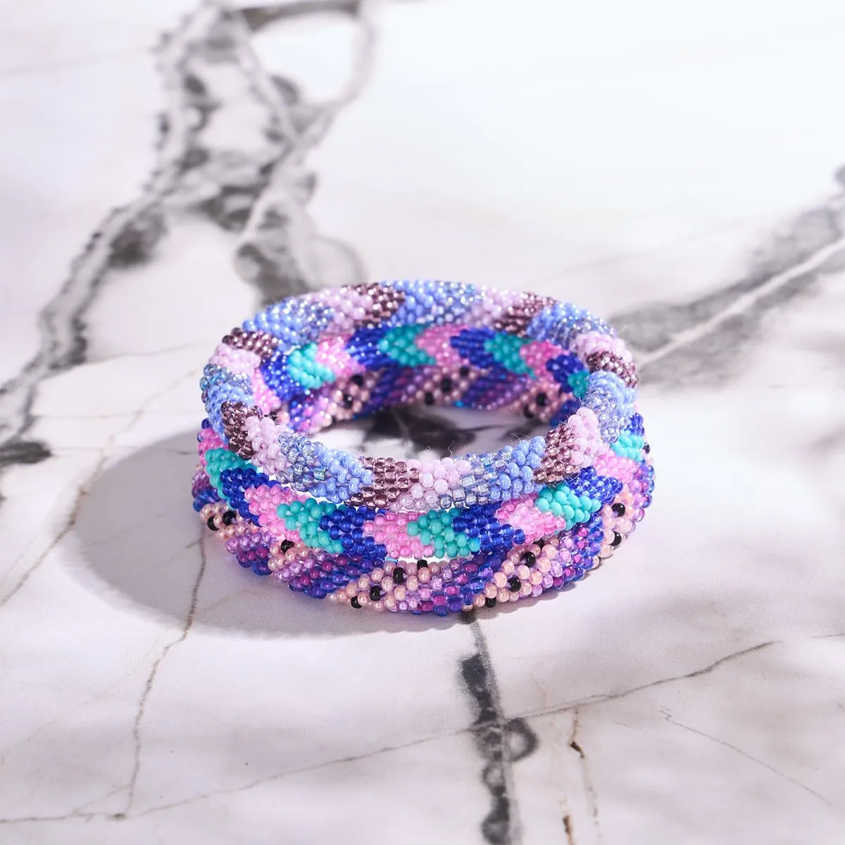Peacock Feather | Himalayan Glass Bead Bracelet