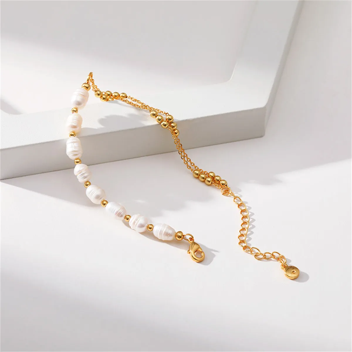Pearl & 18K Gold-Plated Beaded Layered Bracelet
