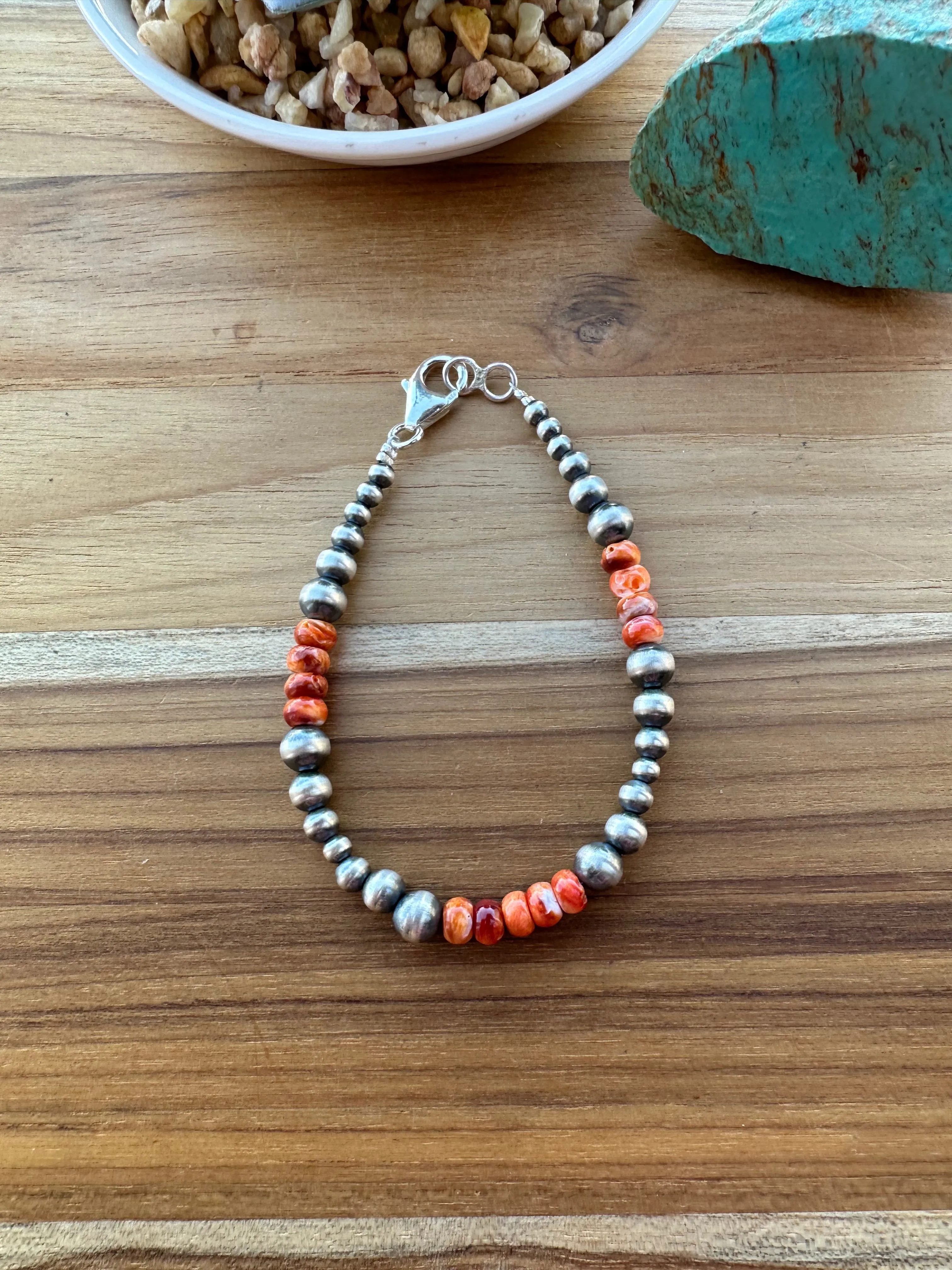 Pearl & Spiny Bead Bracelet