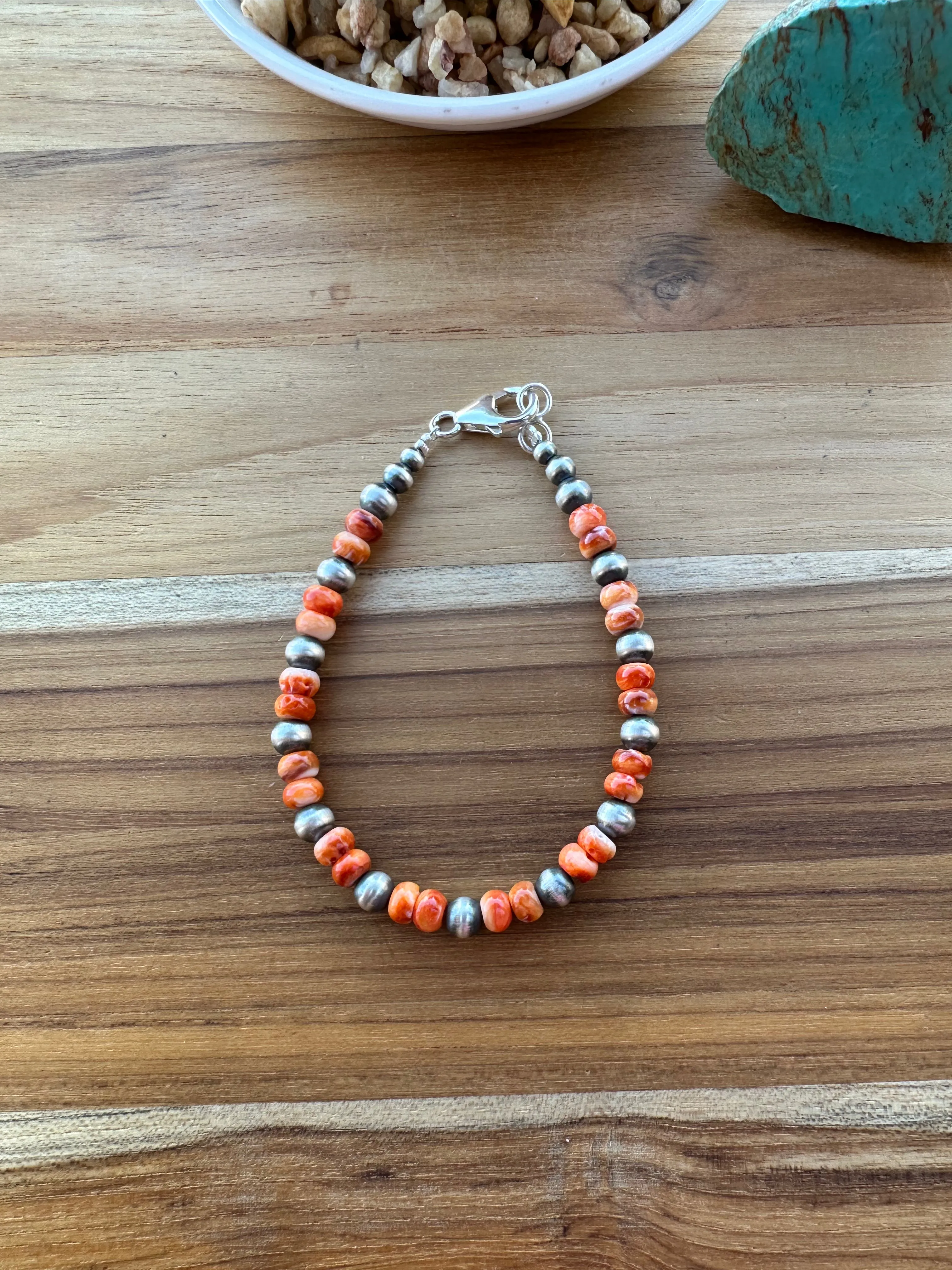 Pearl & Spiny Bead Bracelet