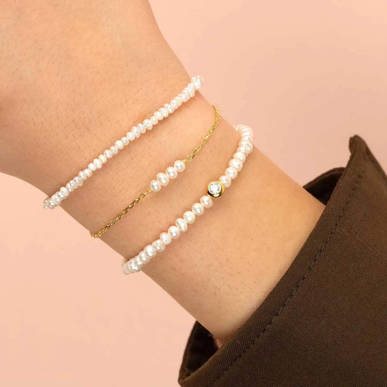 Pearl Cluster Chain Bracelet