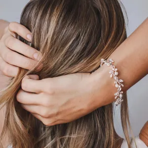 Pearl Crystal Bridal Wedding Bracelet