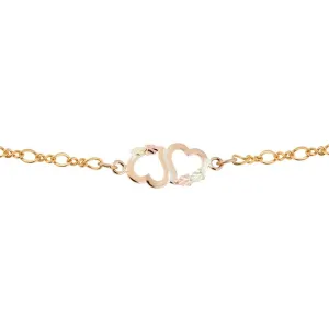 Petite Hearts Ankle - Black Hills Gold Bracelet