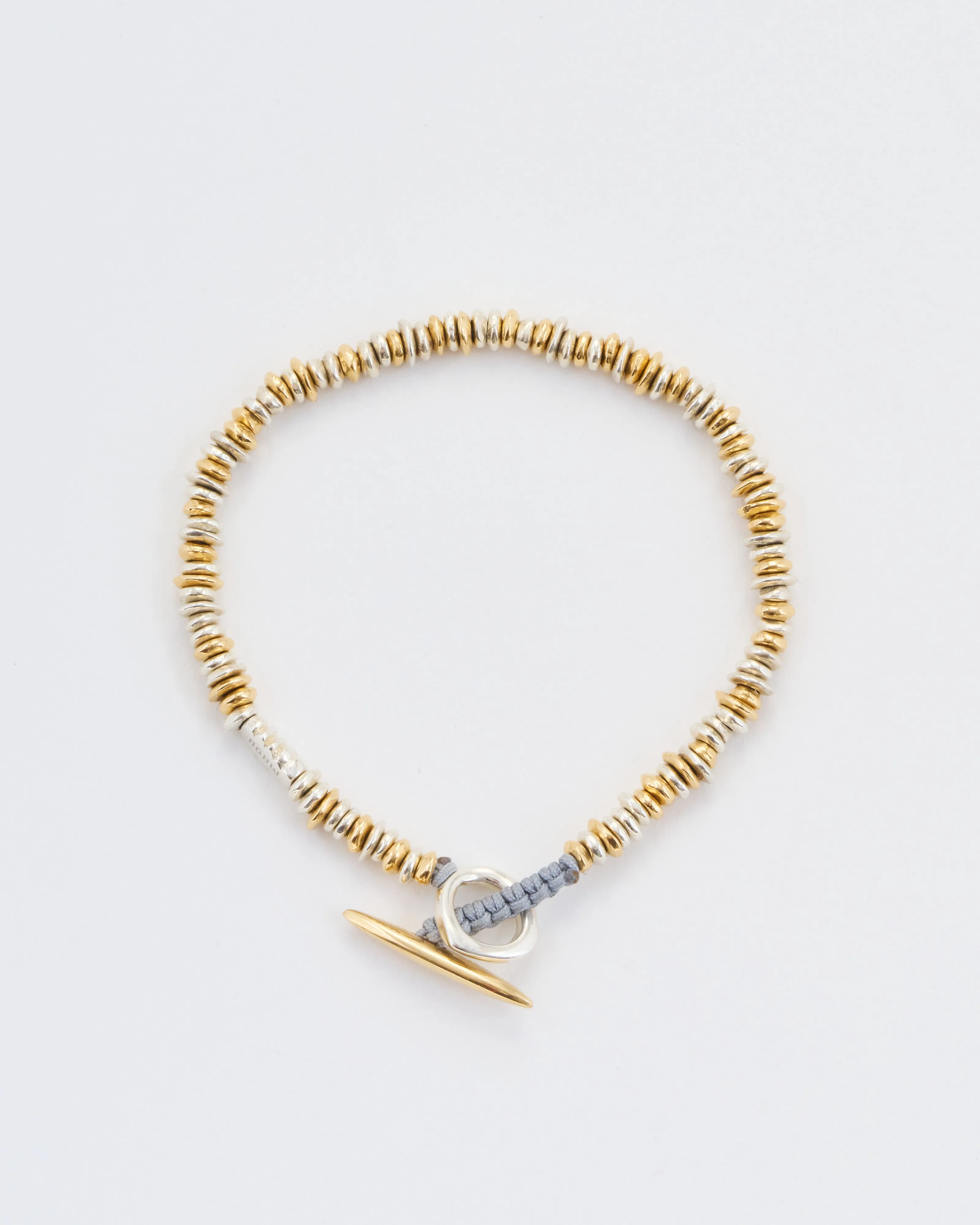 pilla sterling silver and yellow gold bracelet