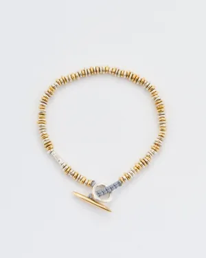 pilla sterling silver and yellow gold bracelet
