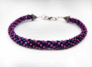 Pink and Blue Spiral Bracelet