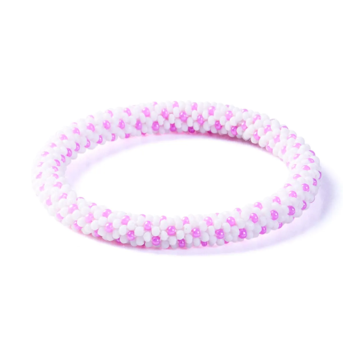 Pink Clouds | Himalayan Glass Bead Bracelet
