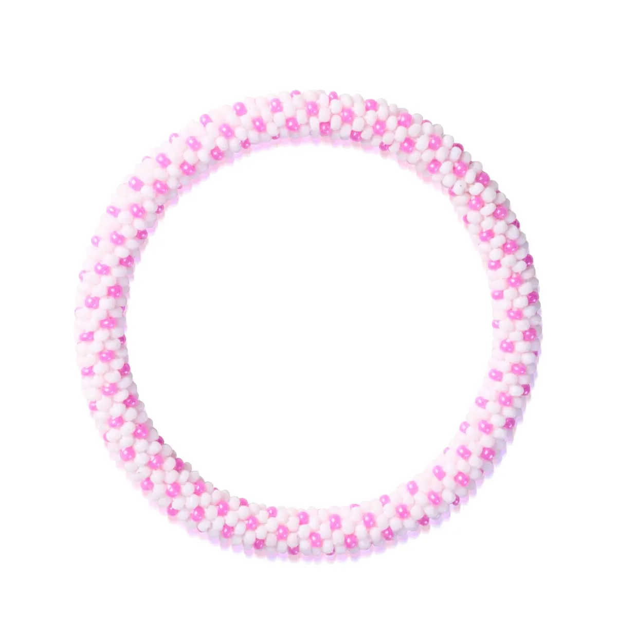 Pink Clouds | Himalayan Glass Bead Bracelet