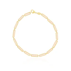 Pink Pearl Bar Bracelet