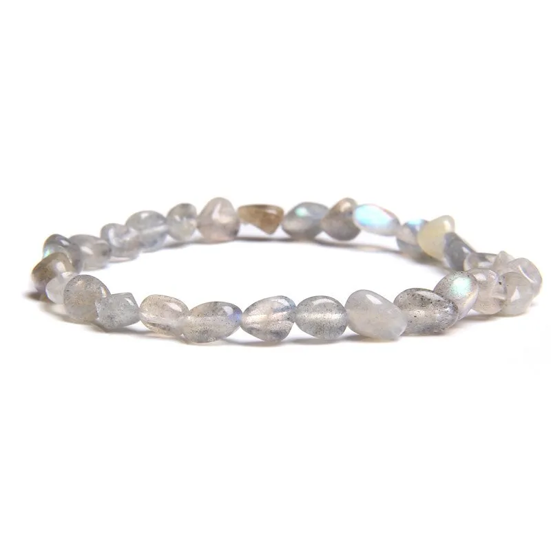 Pink Quartzs Chipped Gravel Beads Bracelets