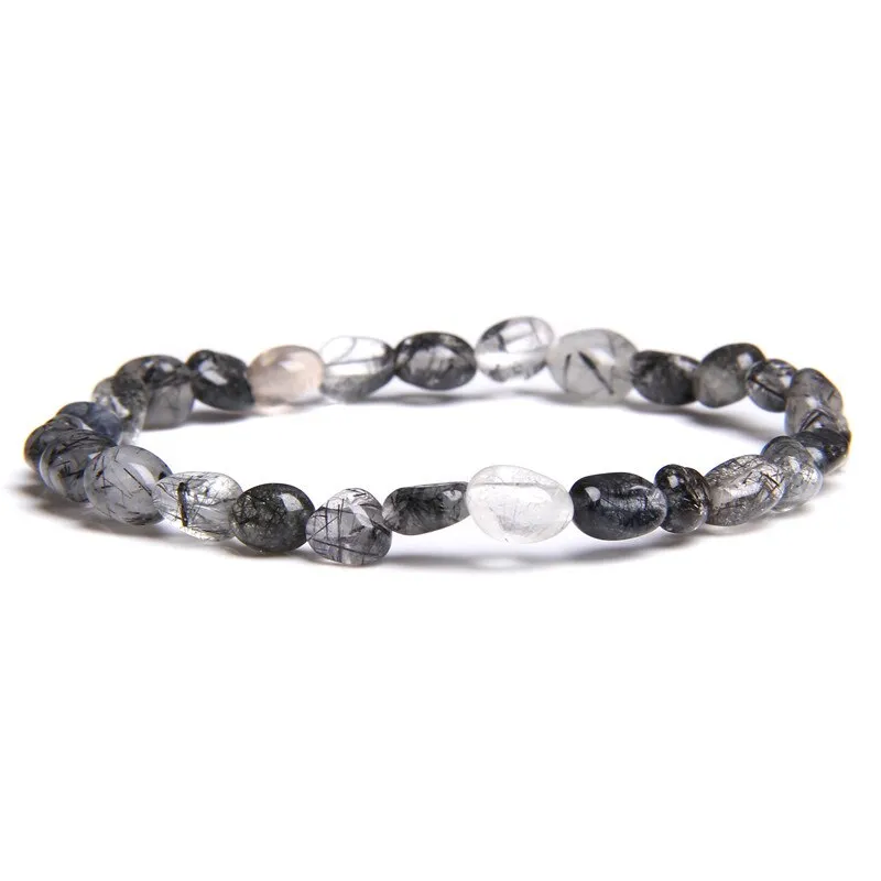 Pink Quartzs Chipped Gravel Beads Bracelets