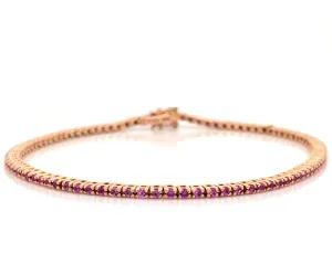 Pink Sapphire Tennis Bracelet