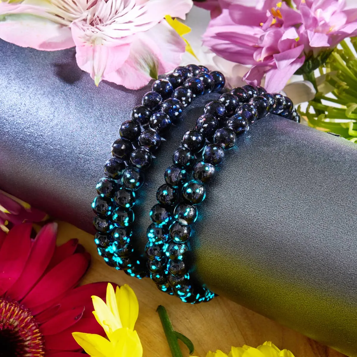 Pitch Black | .925 Sterling Silver | Firefly Glass Wrap
