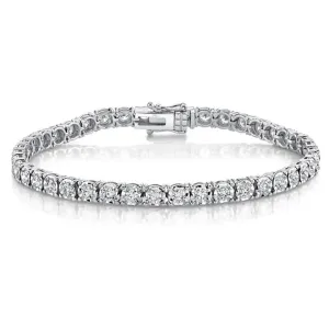 Platinum 16.00ctw Diamond Tennis Bracelet - 190072