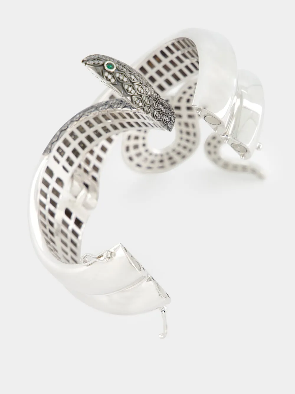Platinum-Plated Snake Bracelet