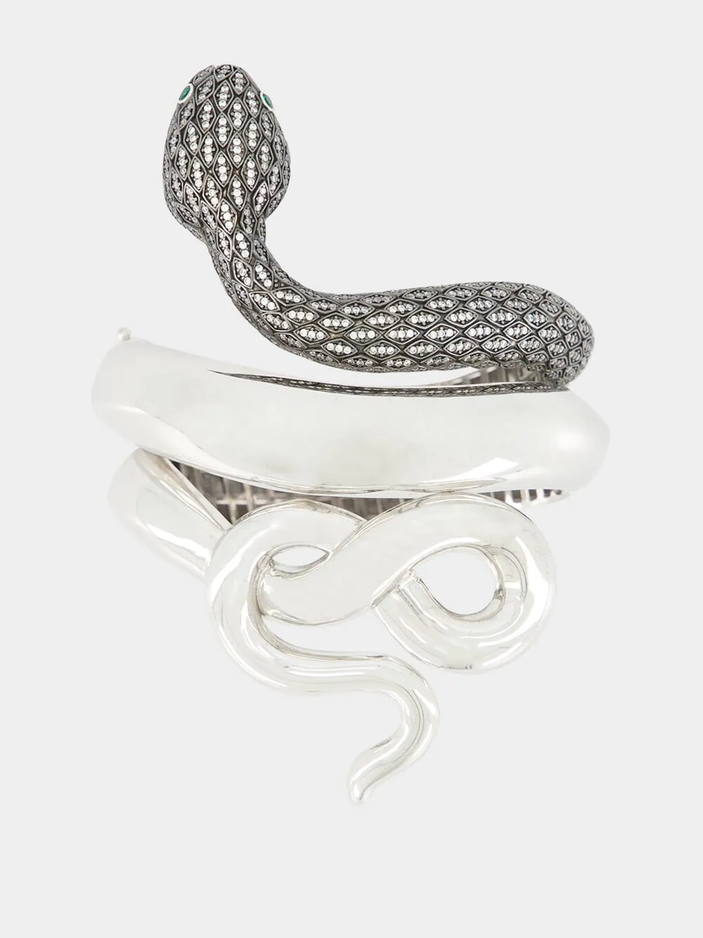 Platinum-Plated Snake Bracelet