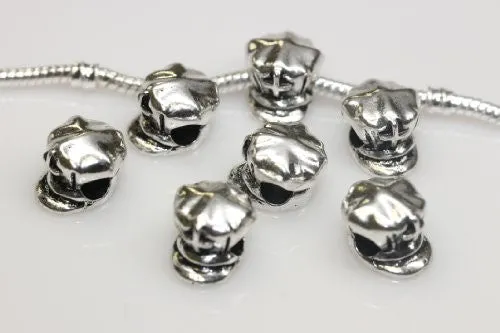 Police Cap with Cross Charm European Bead Compatible for Most European Snake Chain Bracelet