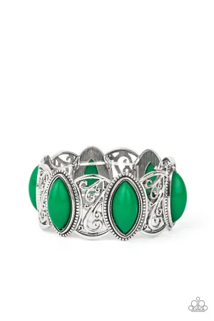POP, Skip, and a Jump Green Paparazzi Bracelet