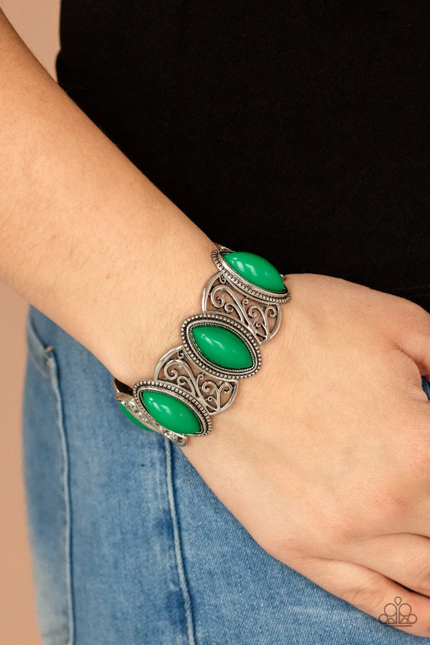 POP, Skip, and a Jump Green Paparazzi Bracelet