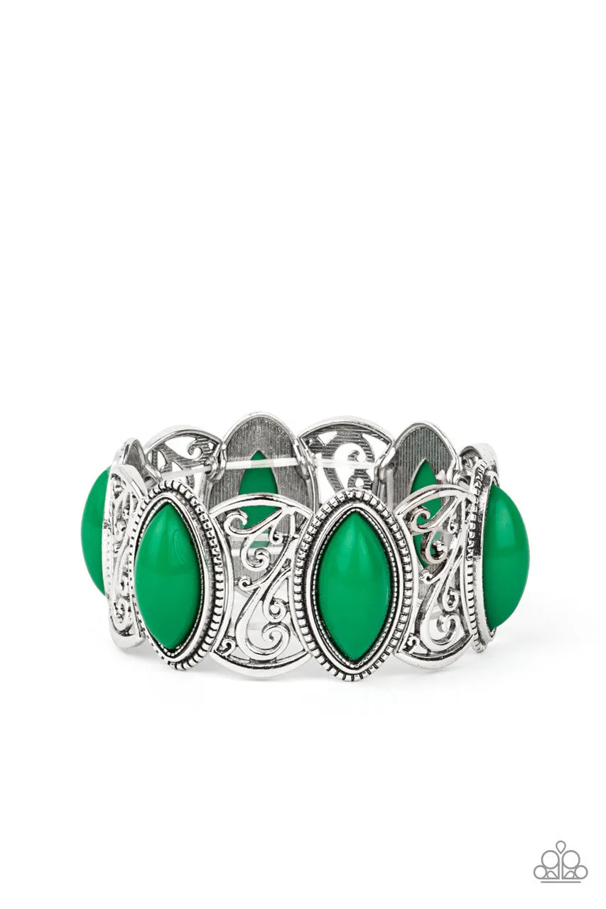 POP, Skip, and a Jump Green Paparazzi Bracelet