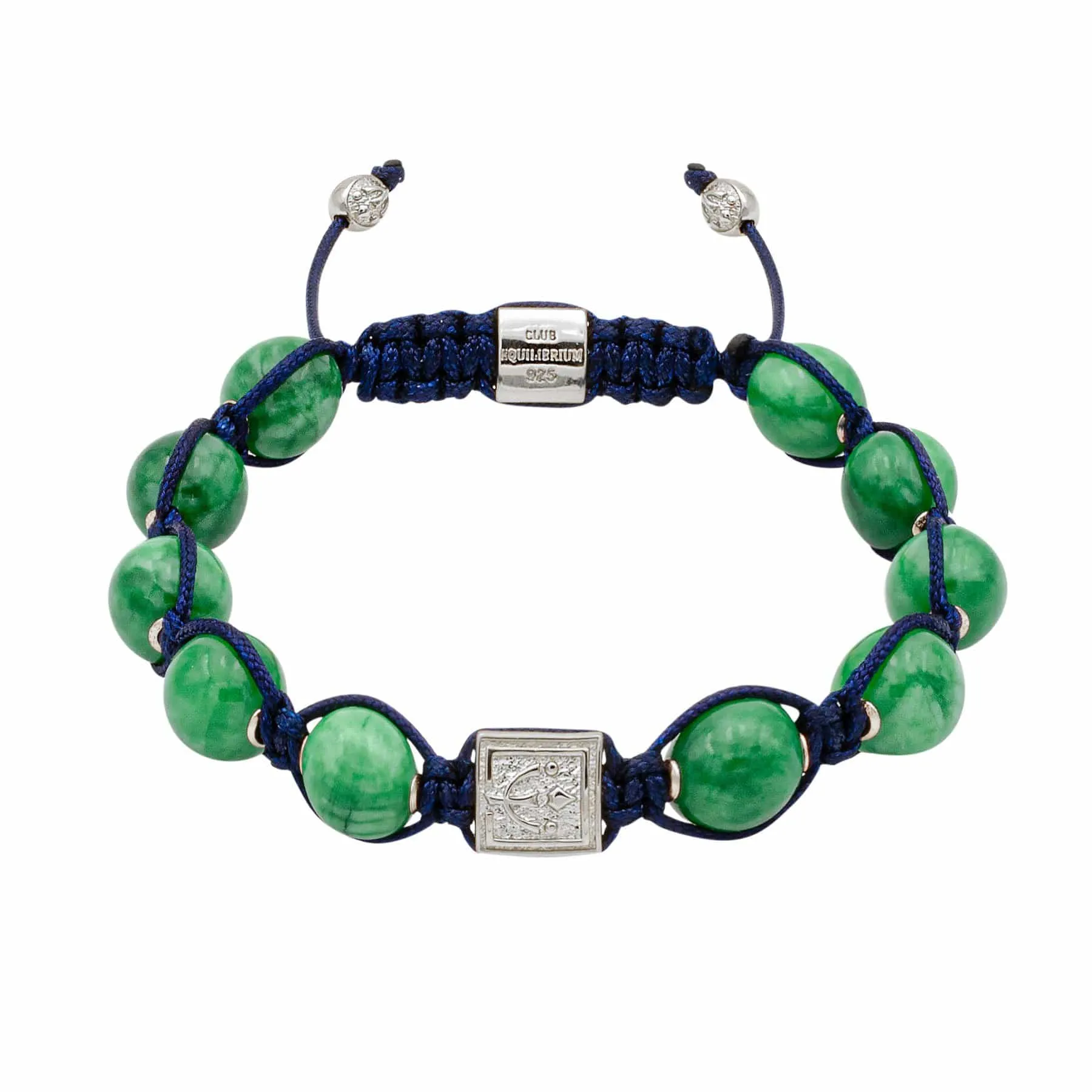 Premium Knotted Green Jade Bead Bracelet in Gold | 10MM