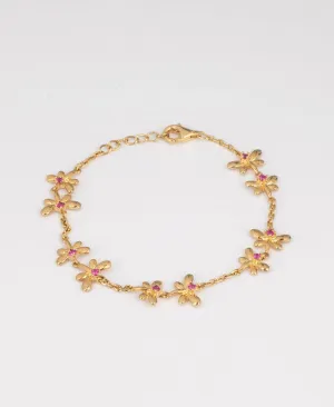 Pretty Stone Studded Silver Bracelet