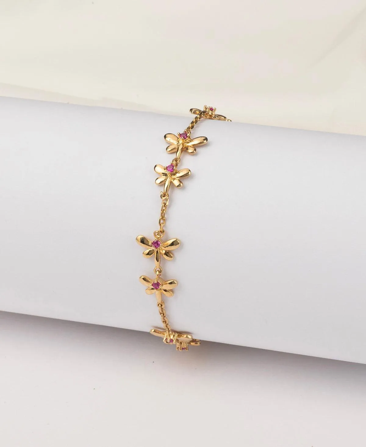 Pretty Stone Studded Silver Bracelet