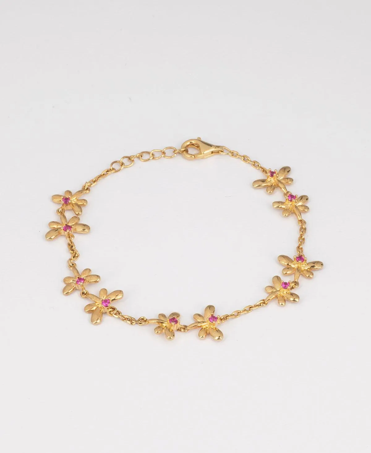 Pretty Stone Studded Silver Bracelet