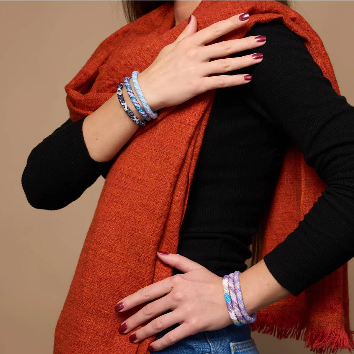 Psychic Swirl | Himalayan Glass Bead Bracelet