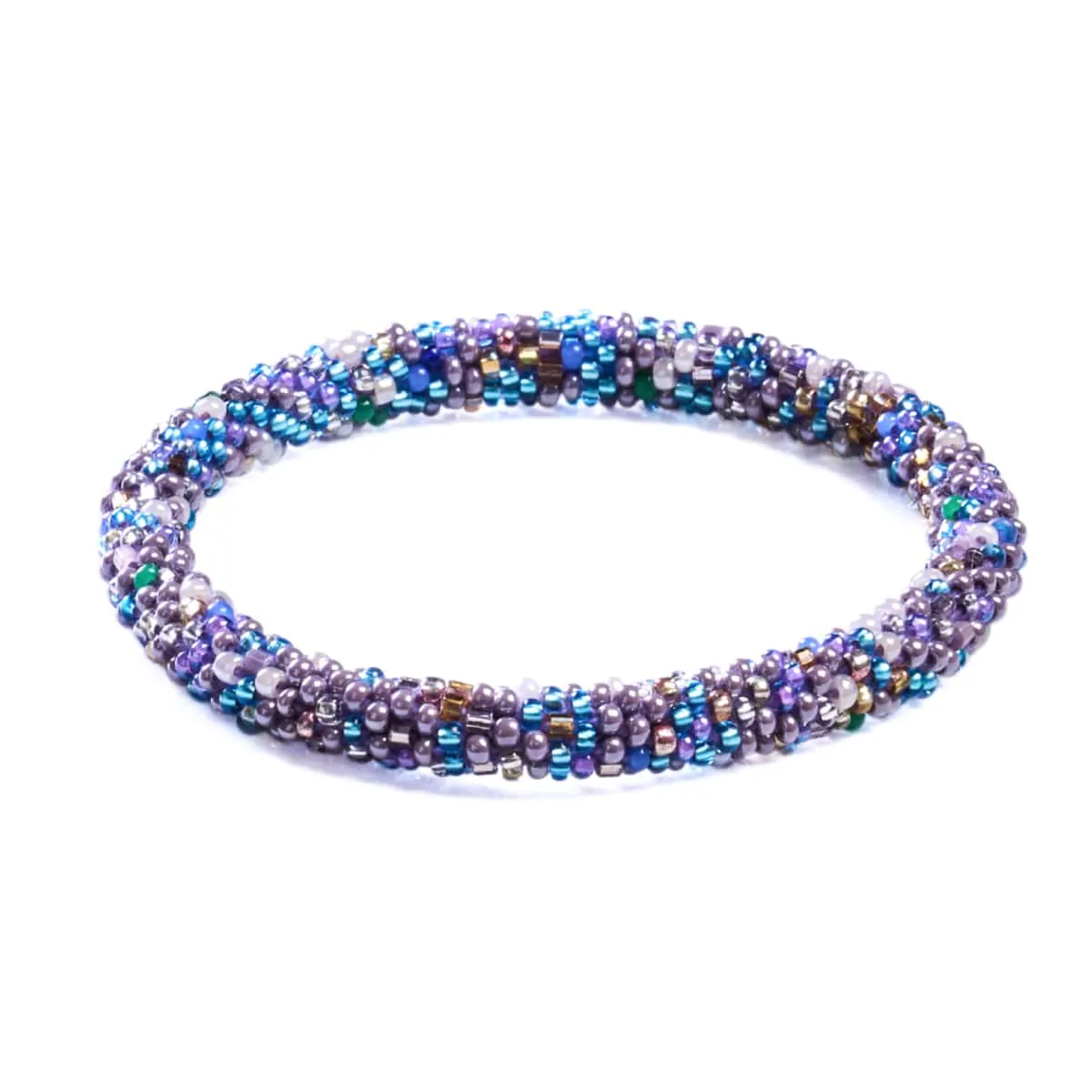 Purple Confetti | Himalayan Glass Bead Bracelet