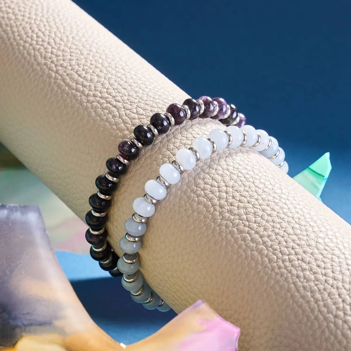 Purple Jade | Abacus Gemstone Bracelet