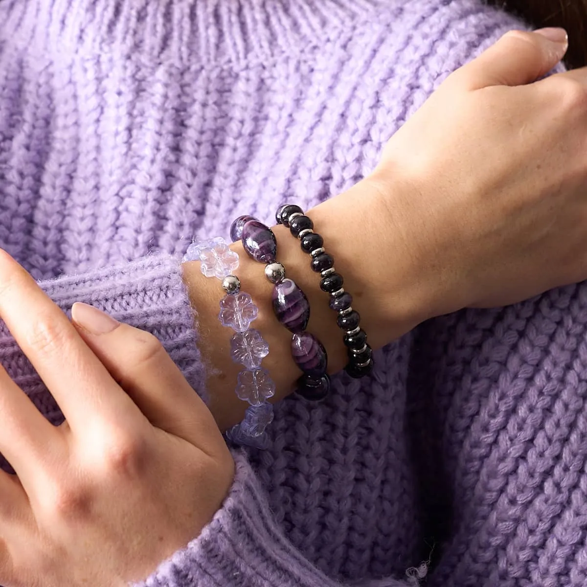 Purple Jade | Abacus Gemstone Bracelet
