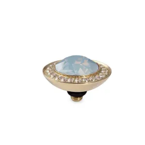 Qudo Tondo Deluxe 13mm Gold Topper - Air Blue Opal