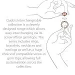 Qudo Tondo Deluxe 13mm Rose Gold Topper - Sapphire