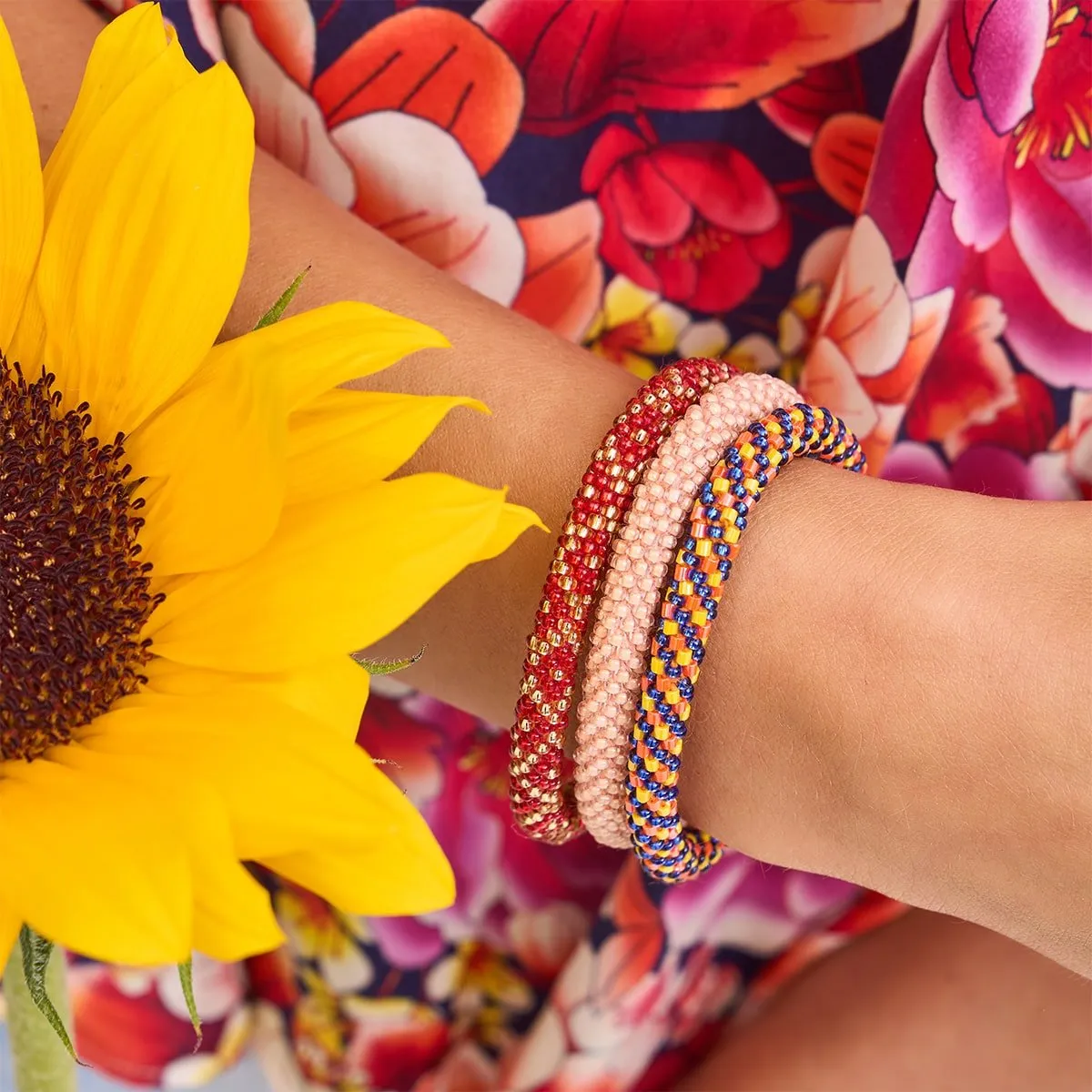 Queen of the Jungle | Himalayan Glass Bead Bracelet