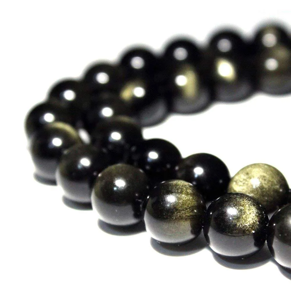 "Over The Rainbow Bridge" Premium Obsidian Stone Bead Bracelet