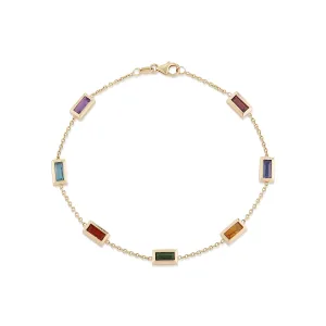 Rainbow Baguette Bracelet