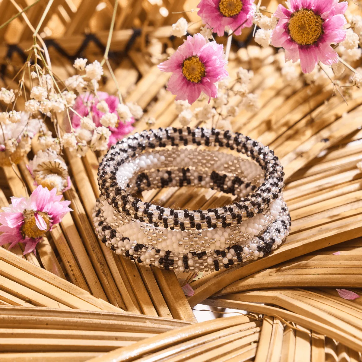 Roll of The Dice | Himalayan Glass Bead Bracelet