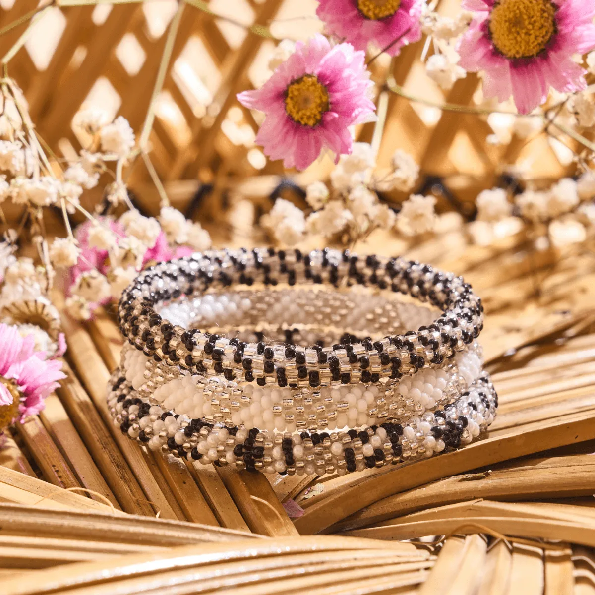 Roll of The Dice | Himalayan Glass Bead Bracelet