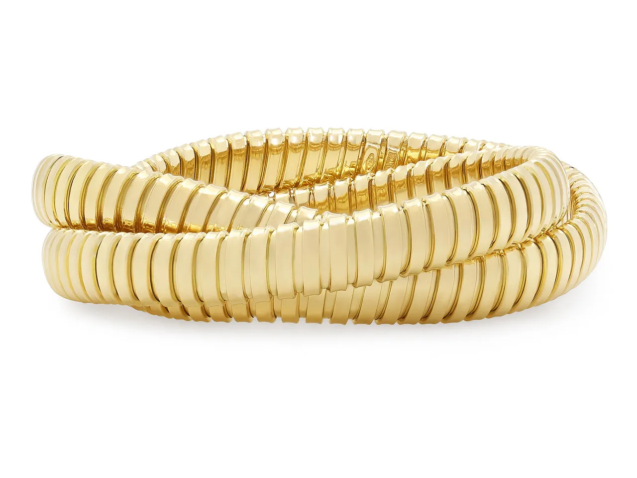 Rolling Bracelet in 18K Yellow Gold, 9mm, Large Wrist Size, by Beladora