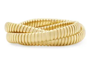 Rolling Bracelet in 18K Yellow Gold, 9mm, Large Wrist Size, by Beladora