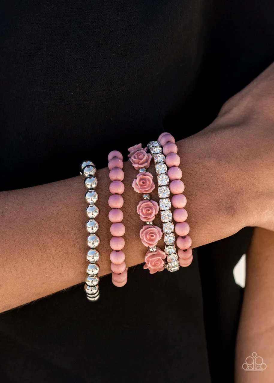 Rose Garden Grandeur Pink Paparazzi Bracelet