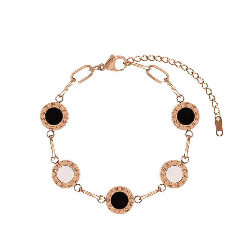 Rose Stainless Roman Bracelet