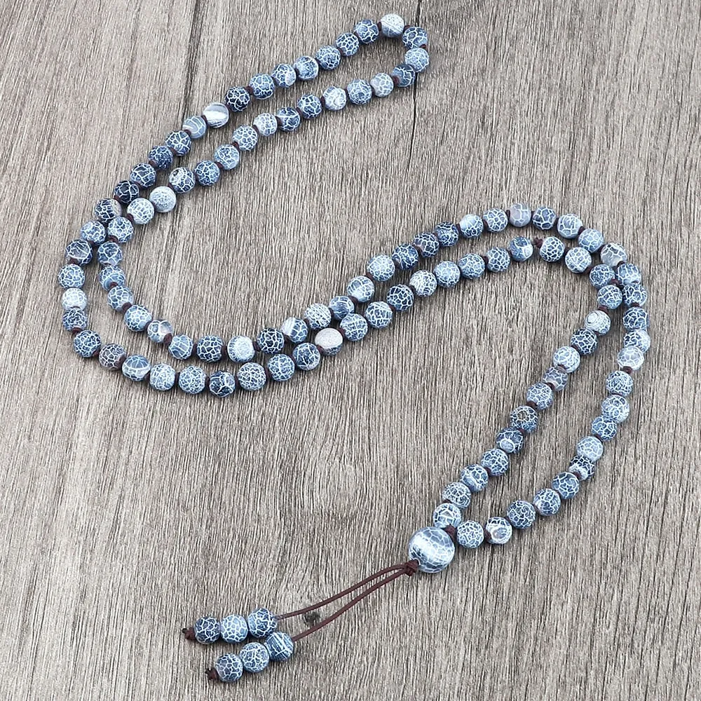 Round Agates Onyx Natural Stone Beads Necklace