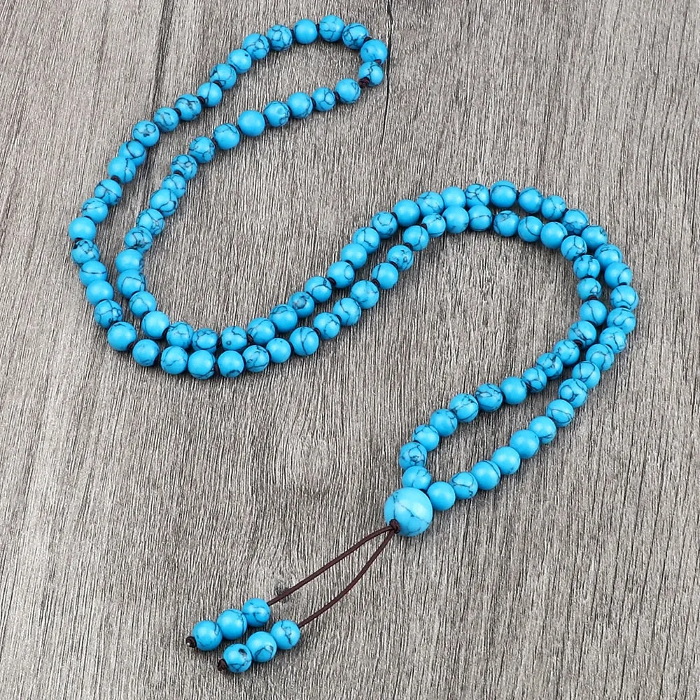 Round Agates Onyx Natural Stone Beads Necklace