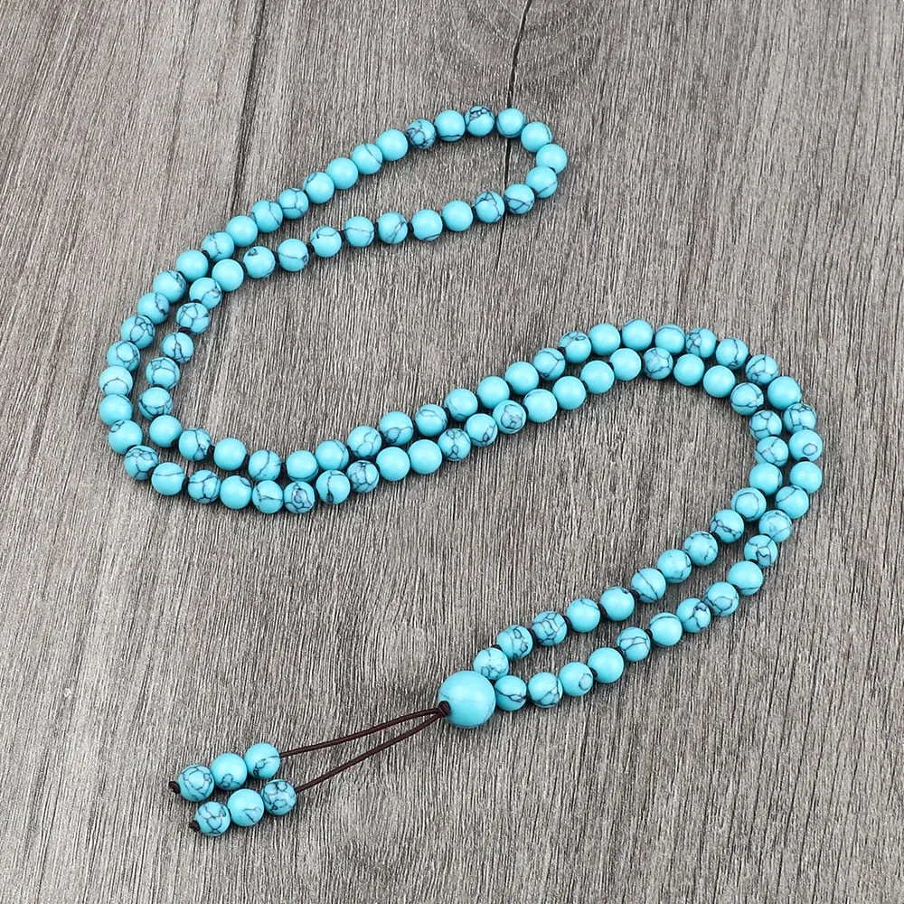 Round Agates Onyx Natural Stone Beads Necklace