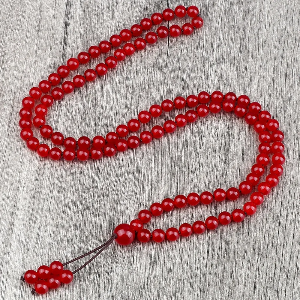 Round Agates Onyx Natural Stone Beads Necklace