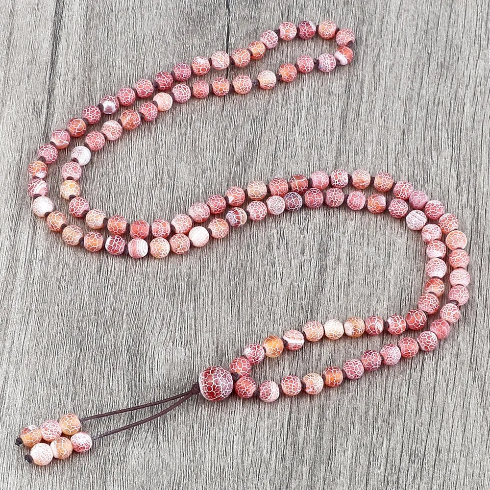 Round Agates Onyx Natural Stone Beads Necklace