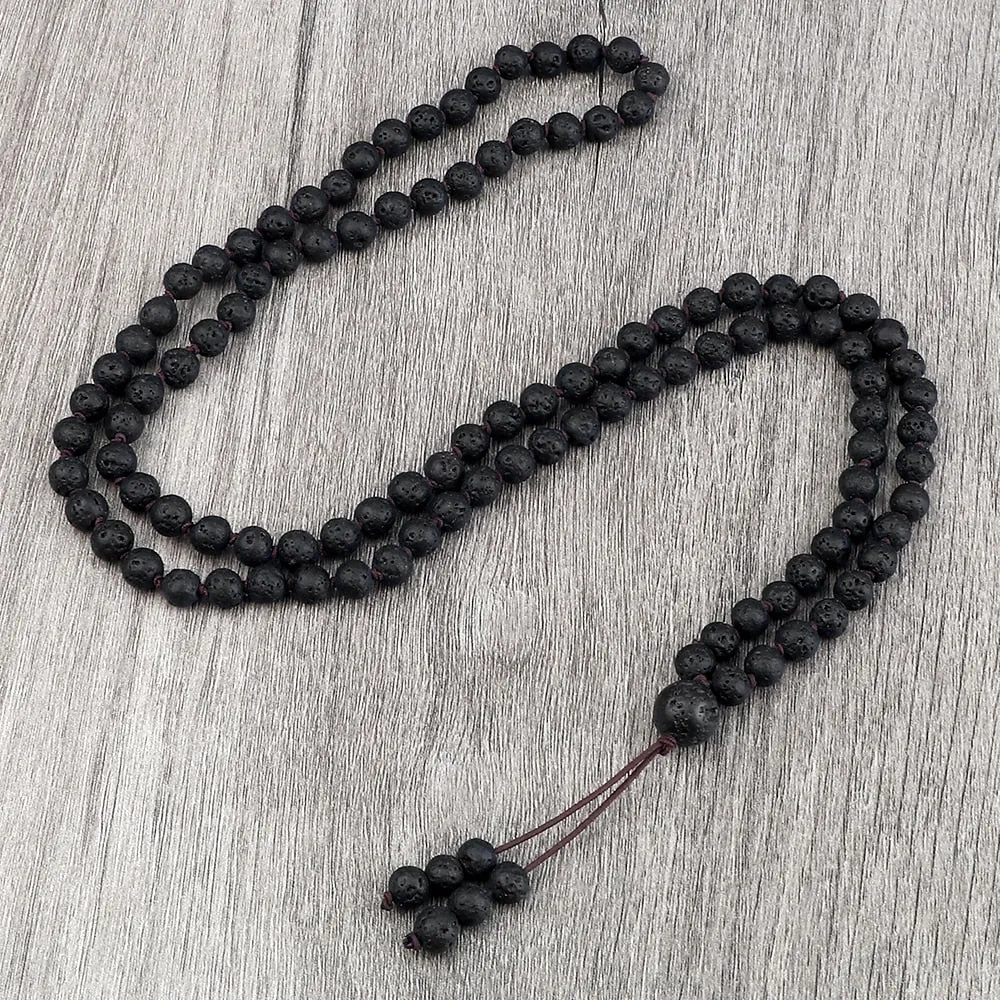Round Agates Onyx Natural Stone Beads Necklace